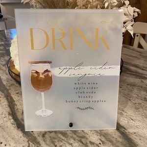 Apple Cider Sangria Signature Drink Sign